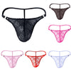 Men's underwear transparent panties lace g string tangas thong T-Back Men Erotic underwear Stylish Lace g string dropshipping@